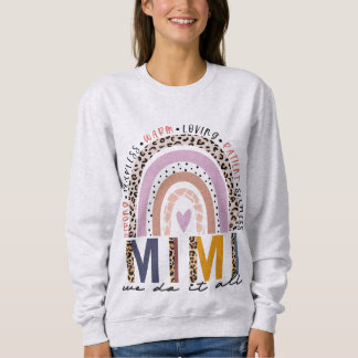 Leopard Rainbow Mimi Life, Blessed Mimi Sweatshirt
