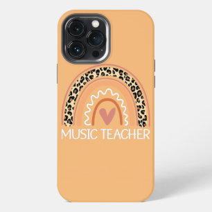 Leopard Rainbow Music Teacher Back To School iPhone 13 Pro Max Case