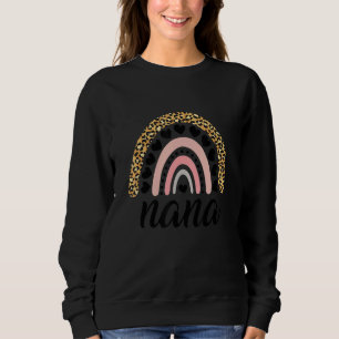 Leopard Rainbow Nana Outfit for Mother on Thanksgi Sweatshirt