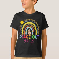 Leopard Rainbow Peace Out Pre-K Last Day Of School