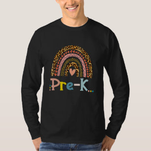 Leopard Rainbow Pre K Where The Adventure Begins   T-Shirt