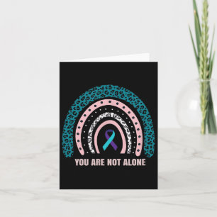 Leopard Rainbow Print Suicide Prevention Awareness Card