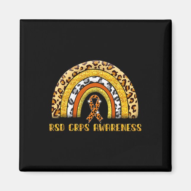 Leopard Rainbow RSD CRPS Warrior  Magnet (Front)