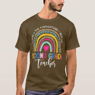 Leopard Rainbow Second Grade Where The Adventure B T-Shirt