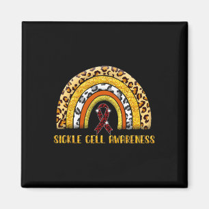 Leopard Rainbow Sickle Cell Warrior Magnet