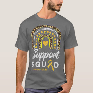 Leopard Rainbow Support Squad Childhood Cancer Awa T-Shirt