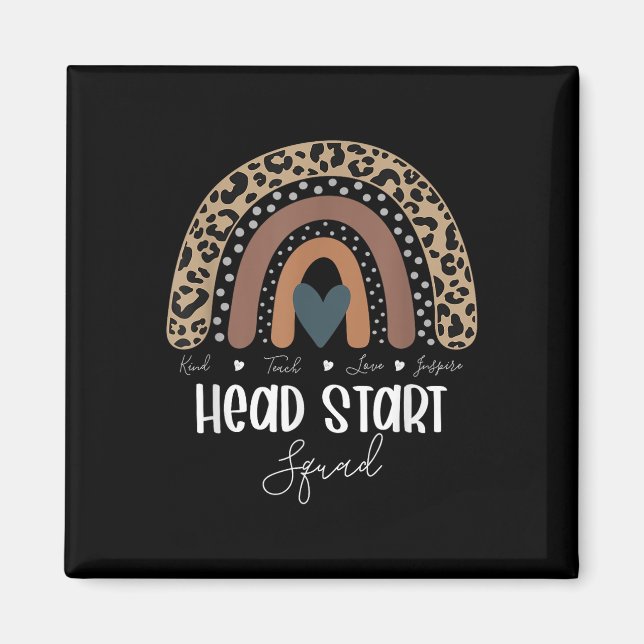 Leopard Rainbow Teacher Student, School Head Start Magnet (Front)