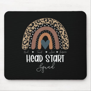 Leopard Rainbow Teacher Student, School Head Start Mouse Pad