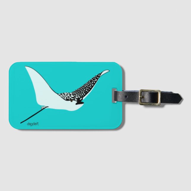 Leopard Ray Luggage Tag (Front Horizontal)