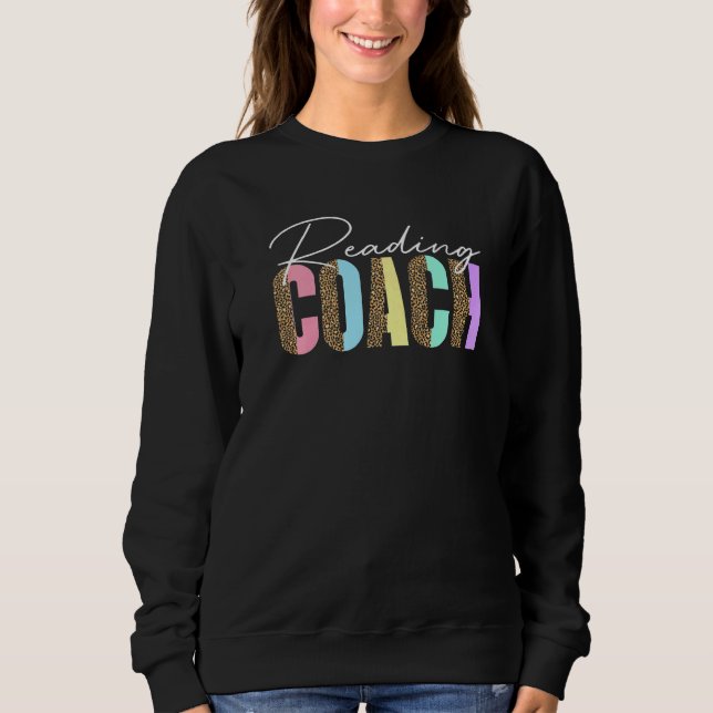 Leopard Reading Specialist Back To School Reading  Sweatshirt (Front)