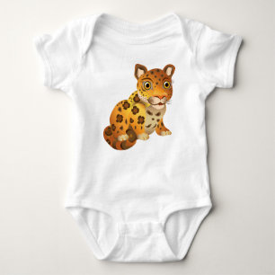 Leopard Real Skin Texture Pattern Baby Bodysuit