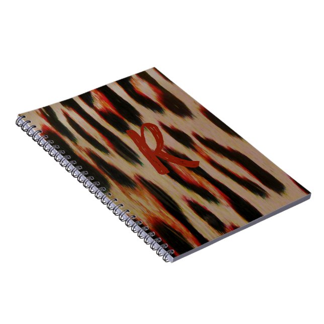 Leopard Red Tint Notebook (Right Side)
