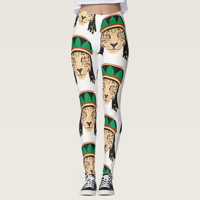 Leopard Reggae Leggings (Front)