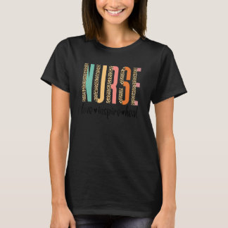 Leopard Registered Nurse Love Inspire Heal Nursing T-Shirt