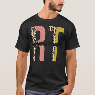 Leopard Respiratory Therapy Rt Therapist Rt Care T-Shirt