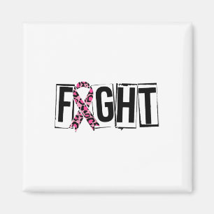 Leopard Ribbon Fight Breast Cancer Magnet
