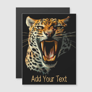 Leopard roaring attack head