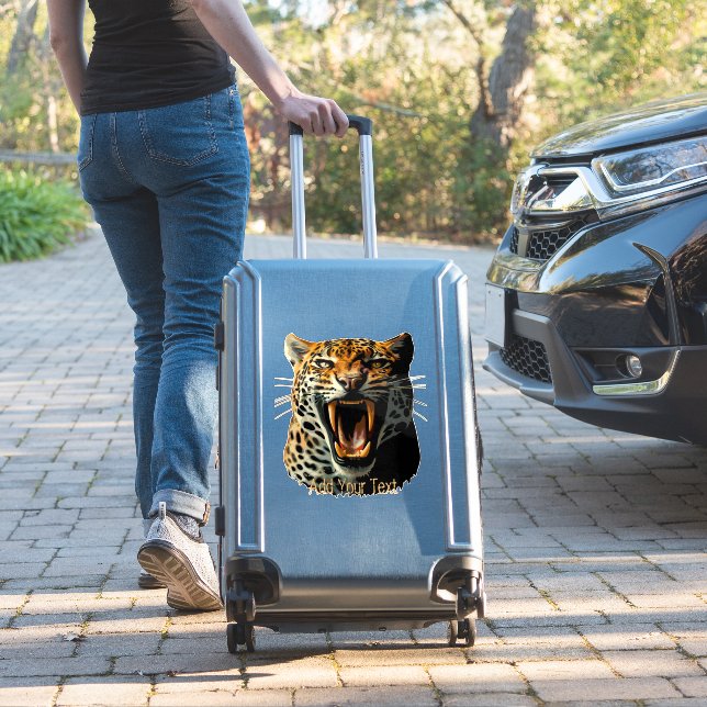 Leopard roaring attack head (Suitcase Insitu)
