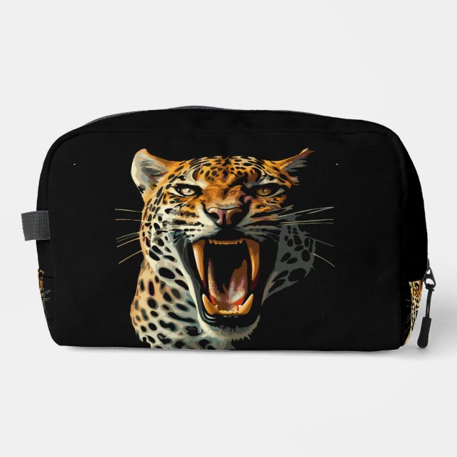 Leopard roaring attack head dopp kit (Front)