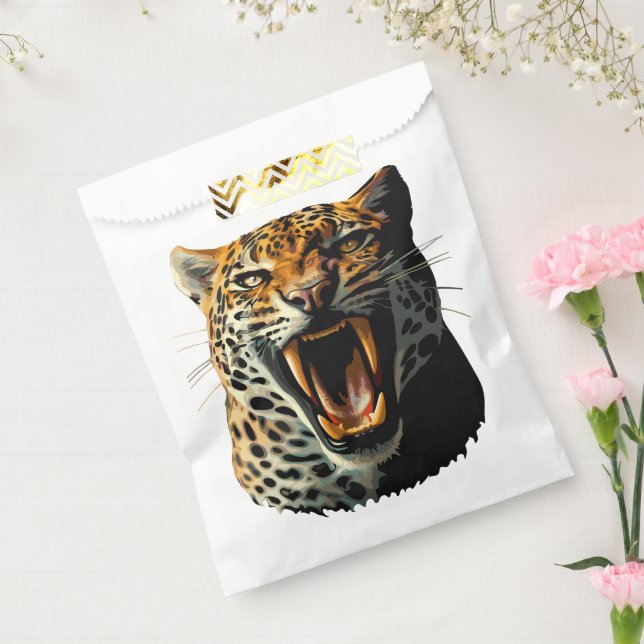 Leopard roaring attack head favour bags (Sealed)