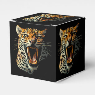 Leopard roaring attack head favour box