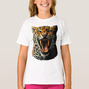 Leopard roaring attack head T-Shirt