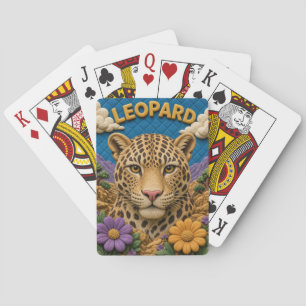 Leopard Rocky Outcrop Modern KlayKoo Playing Cards