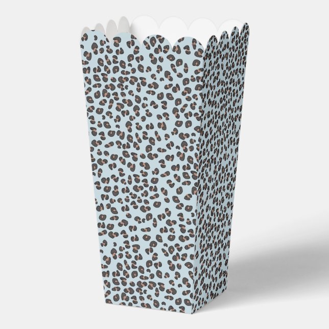 Leopard Safari Boy Baby Shower Popcorn Favour Box (Front)