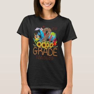 Leopard  School 2nd Grade Teacher Back To School T-Shirt
