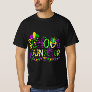 Leopard School Counsellor Mardi Gras Fat Bead Tues T-Shirt
