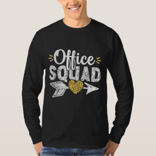 Leopard School Secretary Office Squad Clerk Apprec T-Shirt