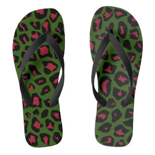 Leopard Seamless Pattern Jandals