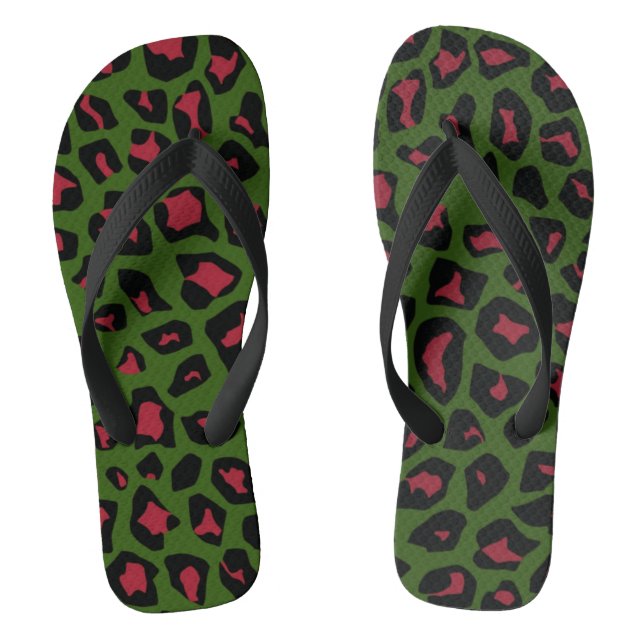 Leopard Seamless Pattern  Jandals (Footbed)