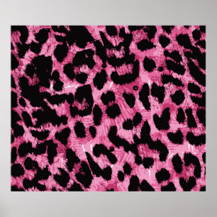 Leopard seamless pattern poster