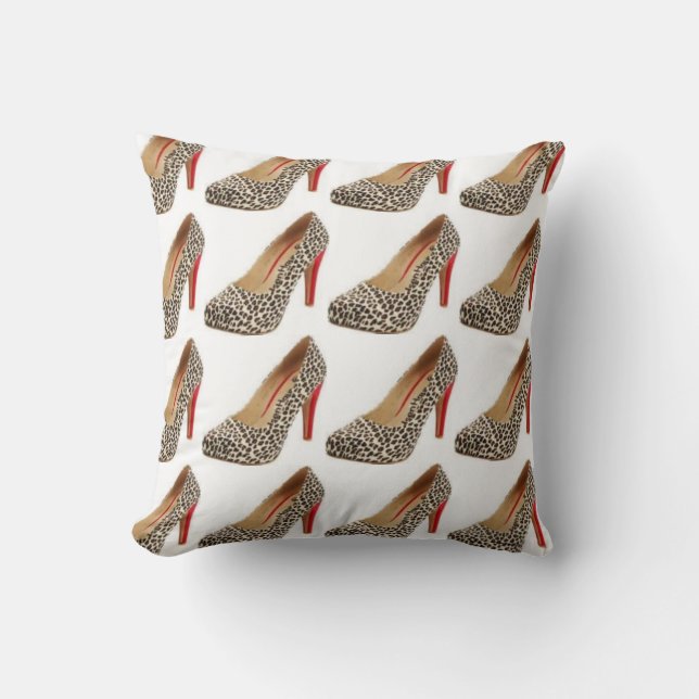Leopard Shoe Diva Fashion Pillow (Front)