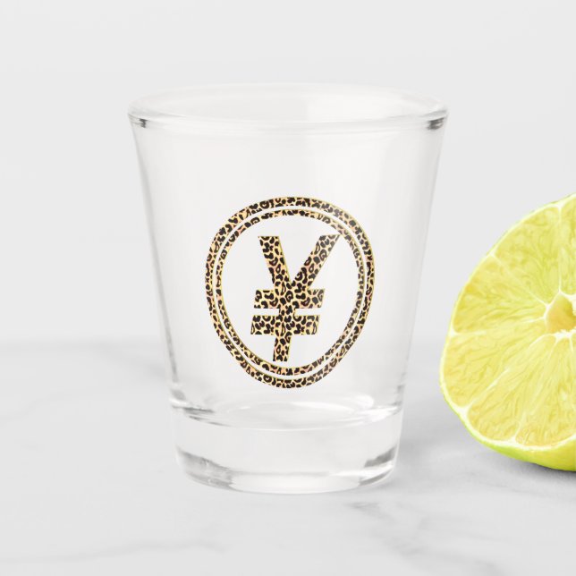 Leopard ¥ shot glass (Front)