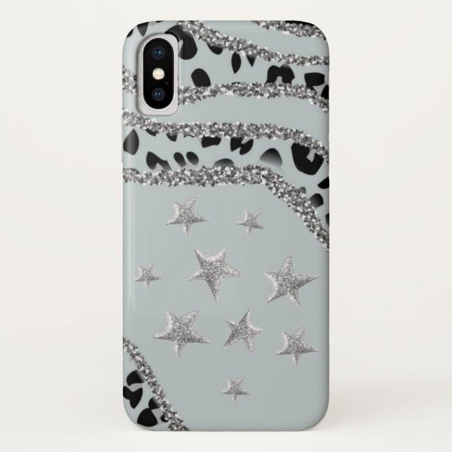 Leopard-silver iPhone / iPad Cover (Back)