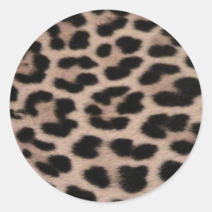 Leopard Skin background Classic Round Sticker