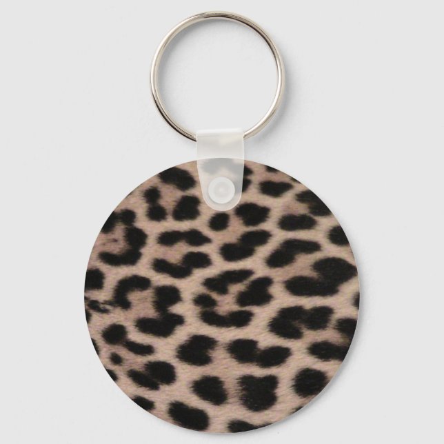 Leopard Skin background Key Ring (Front)