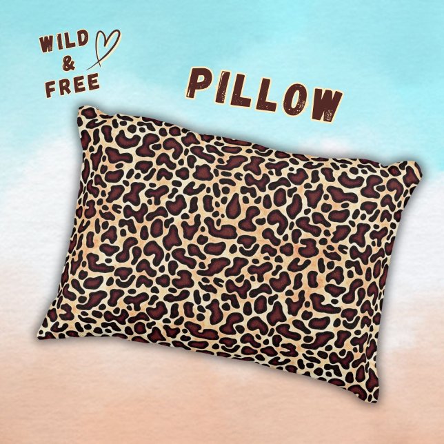 Leopard Skin Brown Cream Pattern -  Decorative Cushion (Creator Uploaded)