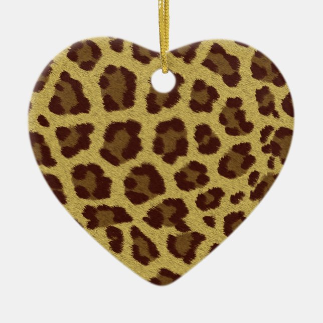 Leopard Skin Ceramic Tree Decoration (Front)