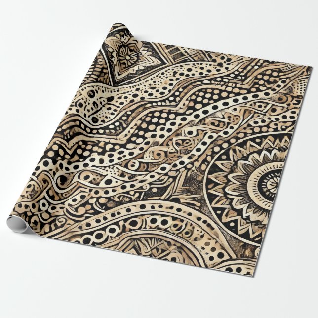 Leopard Skin Colour Pattern  Wrapping Paper (Unrolled)