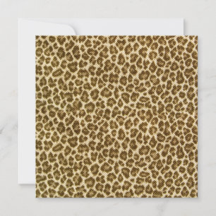 Leopard Skin Fabric Pattern Invitation