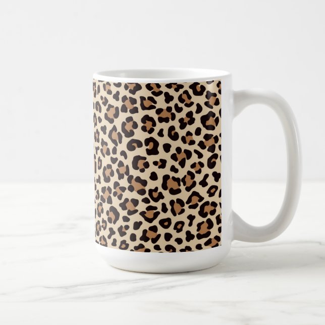 Leopard Skin Fur Pattern Coffee Mug (Right)