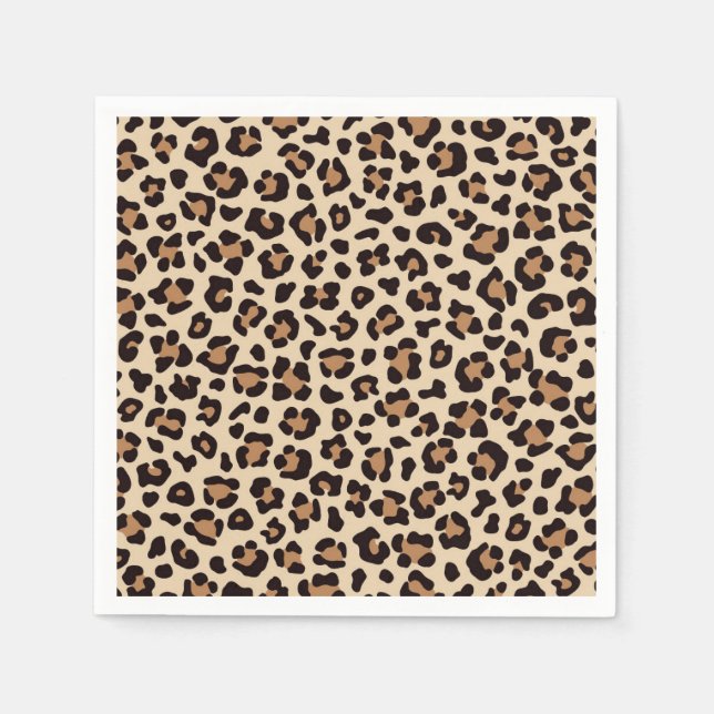 Leopard Skin Fur Pattern Napkin (Front)