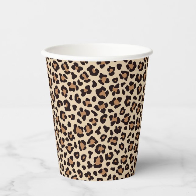 Leopard Skin Fur Pattern Paper Cups (Front)
