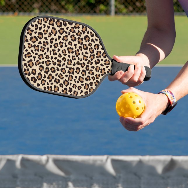 Leopard Skin Fur Pattern Pickleball Paddle (Insitu)