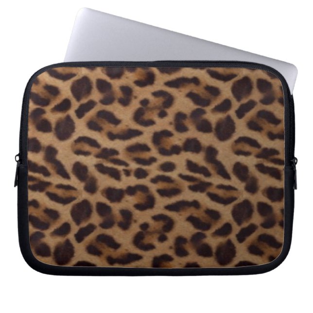 Leopard skin illusion laptop sleeve (Front)