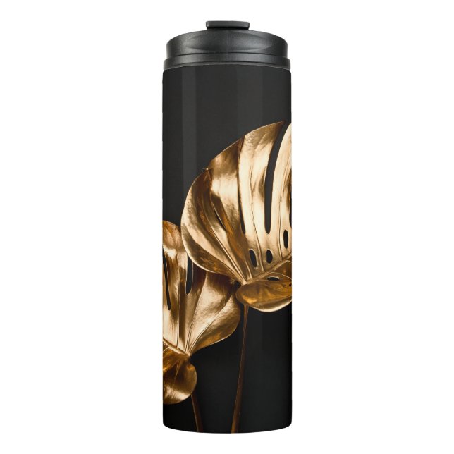 Leopard skin illustration seamless pattern fabric  thermal tumbler (Front)