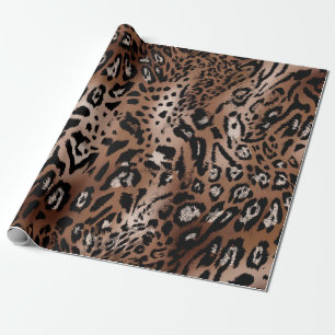 Leopard skin illustration seamless pattern fabric wrapping paper